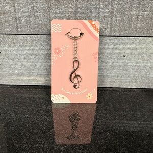Treble clef keychain, G clef keychain